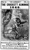 Davy Crockett (1786-1836). /Namerican Soldier And Frontiersman. Crockett Scared By An Owl, On The Cover Of 'The Crockett Almanac,' Nashville, 1840. Poster Print by Granger Collection - Item # VARGRC0107624
