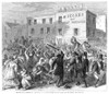 St. Patrick'S Day Riot, 1867. /Nthe Attack On The Police At The Corner Of Grand And Pitt Streets In New York City On St. Patrick'S Day, 1867. Contemporary American Wood Engraving. Poster Print by Granger Collection - Item # VARGRC0355189