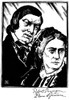 Robert Schumann (1810-1856). /Ngerman Composer. Schumann With His Wife, German Pianist And Composer Clara Schumann (1819-1896). Drawing, C1932, By Samuel Nisenson. Poster Print by Granger Collection - Item # VARGRC0004305