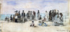 Boudin: Beach Scene, 1869. /Npencil And Watercolor Sketch By Eug�Ne Boudin, 1869. Poster Print by Granger Collection - Item # VARGRC0105028