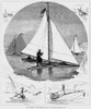 Ice Yachting, 1881. /Nice Yachting On The Hudson River. Wood Engraving, American, 1881. Poster Print by Granger Collection - Item # VARGRC0087215