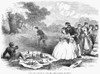 Picnic, 1859. /Nwood Engraving, American, 1859. Poster Print by Granger Collection - Item # VARGRC0048681