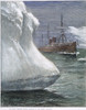 Iceberg, 1890. /Nan Ocean Steamer Among Icebergs In The North Atlantic. Wood Engraving, American, 1890. Poster Print by Granger Collection - Item # VARGRC0053253