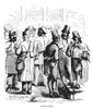 New York: Immigrants, 1858. /Nimmigrant Men In New York City. Wood Engraving, American, 1858. Poster Print by Granger Collection - Item # VARGRC0354997