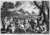 Saint John The Baptist. /Njohn The Baptist Baptising In The River Jordan. Steel Engraving After Nicolas Poussin. Poster Print by Granger Collection - Item # VARGRC0069157