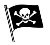 Pirates: Jolly Roger Flag. Poster Print by Granger Collection - Item # VARGRC0016674