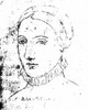 Anne Hathaway (C1556-1623). /Nwife Of William Shakespeare. Purported Portrait Drawing. Poster Print by Granger Collection - Item # VARGRC0042815