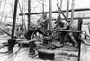 Texas: Oil Well, 1939. /Nworkers Loosening Sections Of Pipe With Clamps At An Oil Well In Kilgore, Texas. Photograph By Russell Lee, April 1939. Poster Print by Granger Collection - Item # VARGRC0121627