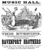 Ira Davenport (1839-1911). /Namerican Spiritualistic Medium. Broadside Published In Boston, 1868. Poster Print by Granger Collection - Item # VARGRC0068508