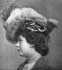 Fashion: Hat, 1900. /Na Ladies' Hat Of Straw And Chiffon, A Lace Crown, Velvet Leaves On The Side, And A Feather In The Front. Photograph, American, 1900. Poster Print by Granger Collection - Item # VARGRC0371383