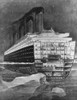 Titanic: Shipwreck, 1912. /Ncross-Section Of The Rms 'Titanic' Showing The Iceberg Breaking Through The Double Bottom On 14 April 1912. Poster Print by Granger Collection - Item # VARGRC0185427
