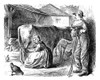 Milking, 19Th Century. /Nwood Engraving, English, Mid-19Th Century. Poster Print by Granger Collection - Item # VARGRC0092926