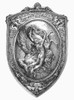 Perseus And Pegasus. /Nfrench Renaissance Shield Depicting Perseus Taming Pegasus. Line Engraving, C1900. Poster Print by Granger Collection - Item # VARGRC0090617