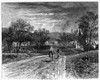 Williamstown, 1880S. /Nbicycle Riders Leaving Main Street In Williamstown, Massachusetts. Wood Engraving, American, 1880S. Poster Print by Granger Collection - Item # VARGRC0099173