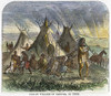 Denver: Native American Village, 1860. /Nnative American Village At Denver, Colorado. Wood Engraving, 19Th Century. Poster Print by Granger Collection - Item # VARGRC0041762