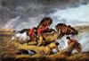 Frontiersman, 1862. /Nlife On The Prairie. The Trapper'S Defense, 'Fire Fight Fire.' Lithograph, 1862, By Currier & Ives. Poster Print by Granger Collection - Item # VARGRC0011668