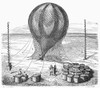 Hot Air Balloon Inflation. /Ninflation Of A Hot Air Balloon With Hydrogen Gas. 19Th Century Engraving. Poster Print by Granger Collection - Item # VARGRC0091189