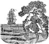 William Kidd (C1645-1701). /Nalso Known As Captain Kidd. Scottish Privateer And Pirate. Captain Kidd Buries His Family Bible. Wood Engraving, 1837. Poster Print by Granger Collection - Item # VARGRC0053123