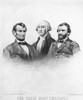 Presidential Campaign 1872. /Nour Three Great Presidents: Abraham Lincoln, George Washington, And Ulysses S. Grant. Lithograph, American, 1872. Poster Print by Granger Collection - Item # VARGRC0002438