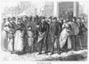 Paris: Workers, 1870. /Nartisans, Craftsmen And Workers Crowd Rue Du Faubourg Saint-Antoine In Paris. Wood Engraving, English, 1870. Poster Print by Granger Collection - Item # VARGRC0089407