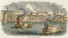 Riverboats At Cincinnati. /Nriverboats At The Public Landing, Cincinnati, Ohio. Color Engraving, American, 1855. Poster Print by Granger Collection - Item # VARGRC0061452