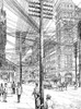 Telegraphy, 1889. /Ndisorderly Wires On Lower Broadway In New York City, New York. Wood Engraving, American, 1889. Poster Print by Granger Collection - Item # VARGRC0045291