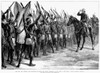 Zulu War: Natives, 1879. /Nbritish General Lord Chelmsford Reviewing The Native Contingent On The Banks Of The Tugela River. Wood Engraving, 1879. Poster Print by Granger Collection - Item # VARGRC0099594