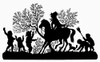Children Playing. /N19Th Century Silhouette. Poster Print by Granger Collection - Item # VARGRC0099822