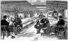 Steamship: Saloon, 1870. /Nthe Main Saloon Onboard A Steamship. Wood Engraving, American, 1870. Poster Print by Granger Collection - Item # VARGRC0081461