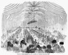 Banquet, 1851. /Nbanquet Held For Civil Engineer Robert Stephenson At Bangor, 1851. Contemporary English Wood Engraving. Poster Print by Granger Collection - Item # VARGRC0094316