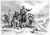 Plymouth Rock: Landing. /Nthe Landing Of The Pilgrims At Plymouth Rock In December 1620: Etching, American, 19Th Century. Poster Print by Granger Collection - Item # VARGRC0017952
