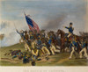 Winfield Scott: Chippewa. /Nlt. Colonel Winfield Scott Ordering The Charge Of Mcneil'S Battalion At The Battle Of Chippewa, Canada, 5 July 1814: Colored Engraving, 19Th Century. Poster Print by Granger Collection - Item # VARGRC0061102