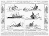 Titanic: Sinking, 1912. /Nsketches Illustrating The Sinking Of The 'Titanic', Drawn By Survivor Jack Thayer While He Was In A Lifeboat, April 14-15, 1912. Poster Print by Granger Collection - Item # VARGRC0005879
