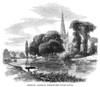 Trinity Church. /Nin Stratford-On-Avon, The Church William Shakespeare Attended In: Wood Engraving, 19Th Century. Poster Print by Granger Collection - Item # VARGRC0042816