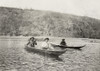 Yukon: Canoe, C1897. /Na Native American Chief With His Sons In Canoes On A Lake In Yukon Territory, Canada. Photograph, C1897. Poster Print by Granger Collection - Item # VARGRC0125755