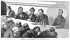 Utah: Mormons, 1874. /Nmormons At The Communion Table. Wood Engraving, American, 1874. Poster Print by Granger Collection - Item # VARGRC0098695