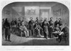 Lee'S Surrender, 1865. /Nthe Surrender Of General Lee To General Grant At Appomattox Court House, Virginia, 9 April 1865. Lithograph, American, 1867. Poster Print by Granger Collection - Item # VARGRC0014663