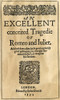 Shakespeare: Romeo & Juliet. Title Page From The First Publication, London, Of Shakespeare'S 'Romeo And Juliet.' Woodcut, 1597. Poster Print by Granger Collection - Item # VARGRC0054681