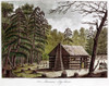 Log Cabin, 1826. /N'An American Log-House.' Hand-Tinted Engraving From 'Voyage Dans L'Amerique Septentrionale' (Travels In North America) By Georges Henri Victor Collot, 1826. Poster Print by Granger Collection - Item # VARGRC0131076