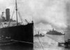 New York: Lusitania, 1914. /Nthe Cunard Steamship 'Lusitania' At New York Harbor, 6 March 1914. Poster Print by Granger Collection - Item # VARGRC0110553