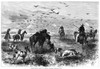 Kansas: Bird Hunting, 1867. /N'Prairie-Chicken Shooting In Kansas.' Wood Engraving, American, 1867. Poster Print by Granger Collection - Item # VARGRC0264616