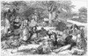 England: Picnic, 1871. /Na Large Group Picnic In England. Wood Engraving, English, 1871. Poster Print by Granger Collection - Item # VARGRC0370462