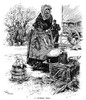 Oklahoma Boomer, 1889. /Na 'Boomer'S' Wife Awaiting The Opening Of Homestead Lands In Oklahoma On 22 April 1889. Contemporary American Drawing. Poster Print by Granger Collection - Item # VARGRC0057573