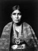 Navajo Woman, C1904. /Nnavajo Woman Wearing A Silver Squash Blossom Necklace, Concho Belt And A Blanket Draped Over Her Shoulders. Photograph By Edward Curtis, C1904. Poster Print by Granger Collection - Item # VARGRC0117194