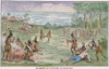 Roanoke: Native American Massacre. /Na Native American Massacre Offered In Explanation Of The Disappearance Of The Lost Colony Of Roanoke. American Engraving, Late 19Th Century. Poster Print by Granger Collection - Item # VARGRC0059604