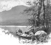 New York: Deer Hunt, 1886. /Npresident Cleveland'S Visit To The Adirondacks - Deer-Hunting On Prospect Lake. Wood Engraving, American, 1886. Poster Print by Granger Collection - Item # VARGRC0096249