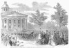 Buena Vista Memorial. /N'The Eleventh Indiana Volunteers Swearing To Remember Buena Vista At Indianapolis, Indiana, May 1861.' Contemporary American Wood Engraving. Poster Print by Granger Collection - Item # VARGRC0000398