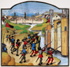 Warfare: Siege Of Arras. /Nthe Siege Of The City Of Arras By The King Of France During The Hundred Years War. Illumination From The 'Chroniques D'Enguerrand De Monstrelet,' 15Th Century. Poster Print by Granger Collection - Item # VARGRC0166824