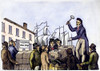Auction, C1830. /Ngoods Being Auctioned In An American Seaport. Woodcut, American, C1830. Poster Print by Granger Collection - Item # VARGRC0107359