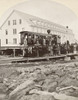 Mount Washington Railway. /Nguests At The Summit House Hotel On Mount Washington, New Hampshire, Pose In Front Of The The Cog Railway Train. Stereograph View, Late 19Th Century. Poster Print by Granger Collection - Item # VARGRC0099439